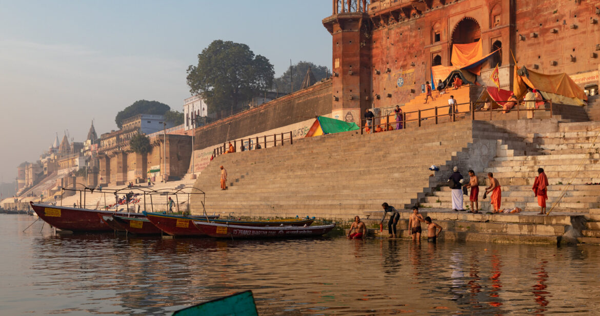 Varanasi on the banks of the River Ganges