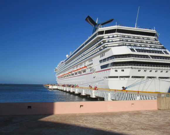 Carnival cruise ship docked in port