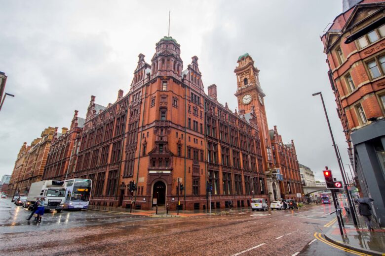 street-level view of the Principal hotel building in Manchester